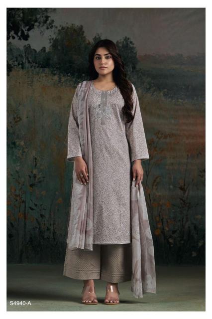 Ganga darvikaa 4940 cotton dress material wholesaler